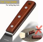 Professional Metal Spatula for Cast Iron Skillets and Flat Top Grills, Full Tang Wooden Handle,1.8mm Thick Stainless Steel Blade, Smash Burger Spatula Turner for Flipper, Cooking, BBQ, 4.7 x 2.7 Inch