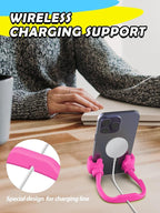 Christmas Stocking Stuffers for Teens Girls Women Cell Phone Holder: Thumbs Up Lazy Phone Holder for Desk Gifts for Adults Kids Teenager Wife Mom Funny White Elephant Useful Trendy Stuff Hot Pink
