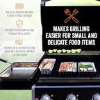 Yukon Glory™ BBQ 'N SERVE Premium Set, Includes 3 Grill Baskets, Serving Tray, Bamboo Cutting Board, Plastic Lid and Clip-on Handle