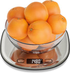 Ultrean High Capacity Food Scale, 33lb Rechargeable Digital Kitchen Scale with LCD Display, Slim & Lightweight Design, 1g Precise Graduation, Weight Grams and Ounces for Cooking, Baking & Meal Prep