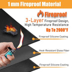 TOHONFOO 90 x 48 in Extra Large Grill Mat for Outdoor Grill - Grilling Mats for Outdoor Grill to Protect The Deck, Patio, Pavers - Easy to Clean BBQ Mats - 1mm