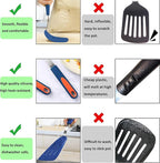To encounter 3 Pieces Silicone Spatula Set, Heat Resistant Flexible Turner Spatulas, Nonstick Cookie Spatula, Fish Spatula, Dishwasher Safe, Navy Blue