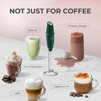 Zulay Kitchen Powerful Milk Frother Wand With 4 AA Duracell Batteries - Ultra Fast Handheld Drink Mixer - Electric Whisk Foam Maker for Coffee, Lattes, Cappuccino, Matcha & Creamer
