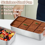 LIANYU 5 Pack 9x5In Loaf Pans for Bread Baking, Stainless Steel Baking Bread Pans, Small Loaf Tins for Homemade Brownies and Pound Cakes, Dishwasher Safe