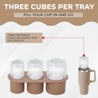 20-40 oz Ice Molds for Stanley Cup - Silicone Ice Cube Tray with Lid and Bin for Chilling Cocktails, Whiskey, Drinks, Coffee - BPA-Free, Easy Fill and Release Ice Maker Tray for Freezer