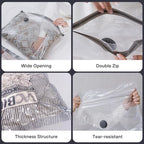 9-Pack Vacuum Storage Bags for Travel, Space Saver Compression Bags (No Pump Included)