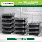 Freshware Meal Prep Containers [150 Pack] 1 Compartment Food Storage Containers with Lids, Bento Box, BPA Free, Stackable, Microwave/Dishwasher/Freezer Safe (28 oz)