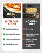 Oven Liners for Bottom of Oven - 4 Pack Large Heavy Duty Oven Mats, 17"x 25" Reusable Matt Liner for Electric, Gas, Toaster Ovens & Grills, BPA & PFOA Free, Kitchen Essentials, Black