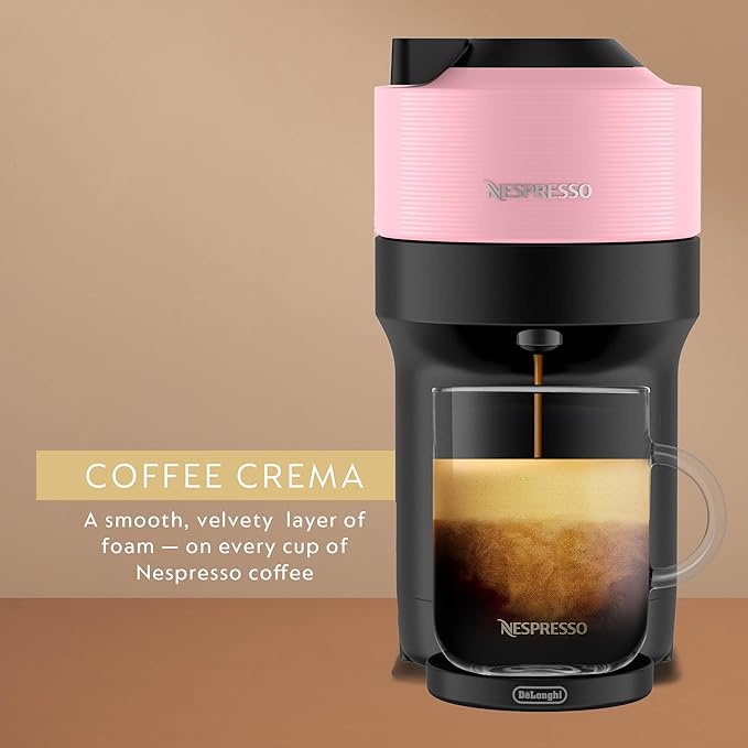 Nespresso Vertuo Pop+ Coffee and Espresso Maker by De'Longhi with Milk Frother, Candy Pink