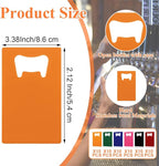 QTLCOHD 60 Pieces Credit Card Bottle Opener Stainless Steel Bottle Opener Bulk Metal Card Size Beer Bottle Openers for Wallet Pocket Wedding Party Favor (Mixed Color)
