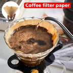 Coffee Filter, Size 02 Cone Coffee Filters Disposable, 100 Count Unbleached Natural Paper Filters 2-4 Cup, 2 Cone For V60 For Pour Over Droppers and Drip Coffee Maker (Brown)