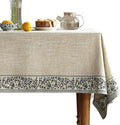 ISAENNE Designer Vintage Linen Elegant Square Table Cloth,Chinoiserie Floral Tablecloth,Wrinkle Resistant Decor Table Cover for Dining Thanksgiving Kitchen Christmas,67"*67"-Segerman B