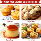 Silicone Muffin Pan with Metal Reinforced Frame,2 Pcs 2.9" Regular Size 12 Cups Egg Bite Mold,Non-Stick,Easy Release,For Egg Muffins, Cupcakes, Large Muffins,Cheesecakes(Orange + Red)