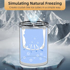 Clear Ice Cube Maker, 2.5 Inch Stainless Steel Crystal Large Clear Ice Ball Maker, Silicone Ice Cube Mold for Cocktails, Drinks & Bourbon, Whiskey Gifts for Men, Metal Color(2 Pack)