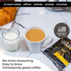 Colonial In-Room Decaf Ground Coffee Filter Packs for Hotel Rooms, Decaffeinated Dark Roast, 0.50 Ounce (Pack of 150), Use with 4-Cup Drip Coffee Machine