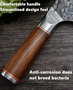 Smith Chu Handmade Forged Serbian Meat Cleaver Knife with Sheath Chef's knvies Full Tang Butcher Knife Outdoor Meat Vegetable Cleaver for Family, BBQ or Camping Gift for Dad