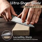 Purple Dragon Kitchen Utility Knife 5.1 Inch, Vg10 Steel Ultra Sharp Blade, Small Kitchen Fruit Paring Knife with Ergonomic Wooden Handle, Gift Box