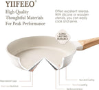 Non Stick Frying Pans - Granite Frying Pan Set Nonstick Frying Pan with Lid Egg Pan Omelette Pans for Cooking Pan Set, Kitchen Skillet Set Induction Cookware Chef's Pan Gift, 8", 9.5" &11"