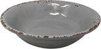 Gianna's Home 12 Piece Rustic Farmhouse Melamine Dinnerware Set, Service for 4 (Gray)