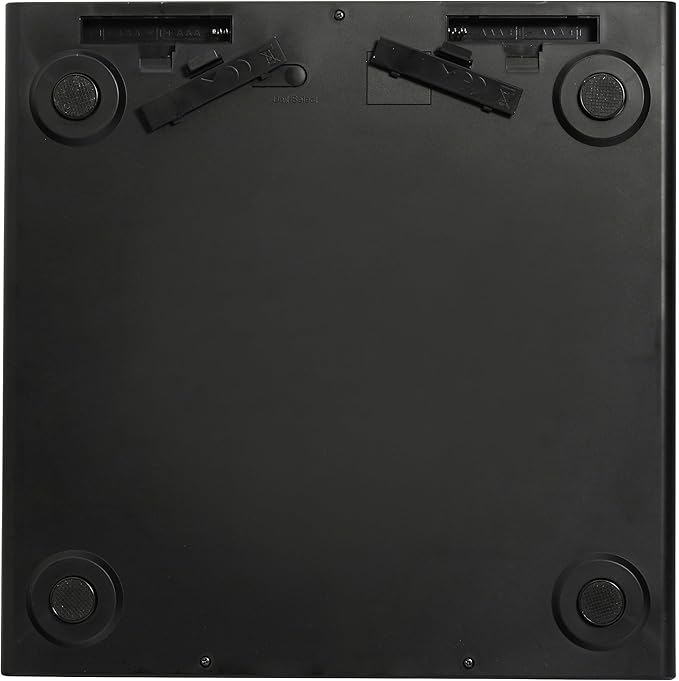 Taylor Digital Scales for Body Weight, Extra-High 440 lb Capacity, Thin Profile, Unique Blue LCD, Glass Platform, 12.2 x 12.2 Inches, Stainless Steel