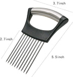 Stainless Steel Onion Holder for Slicing,Onion Slicer Holder,Onion Cutter for Slicing of Onions,Tomatoes,Avocados,Eggs and Other Vegetables,KItchen Utensils