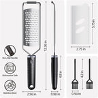 Cheese Grater with Non-Slip Handle,L12" X W2.5",Coarse Grater