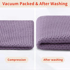 Homaxy 100% Cotton Waffle Weave Kitchen Dish Towels, Ultra Soft Absorbent Quick Drying Cleaning Towel, 13 x 28 Inches, 4-Pack, Lavender