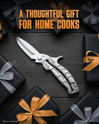 Poultry Shears Heavy Duty Professional, Kitchen Shears for Food, Kitchen Scissors Heavy Duty, Food & Meat Scissors, Dishwasher Safe Chicken Cutters. Spring Loaded, Silver