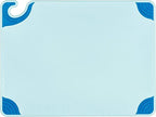 San Jamar Saf-T-Grip Plastic Cutting Board with Safety Hook, 15" x 20" x 0.5", Blue