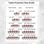 Quality Table Pad Protector, Superior Protection from Spills, Scratches & Heat - Reusable Table Cloth with Cushion Flannel Backing (140" L x 54" W)