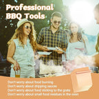 Copper Grill Mats for Ourdoor Grill Set of 6,Heavy Duty Non-Stick BBQ Grill Mats,Reusable & Easy to Clean for Gas,Charcoal & Electric Grills-15.75 x 13 Inch