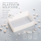 Nicole Rectangle Silicone Soap Mold Silicone Liner for 9 Bar Mold with Wood Box and Wooden Cover