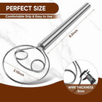 Maxjoy Danish Dough Whisk Stainless Steel Hook Dutch Style Bread Mixer for Sourdough Making Tool