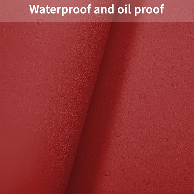 Leather Table Cover,1.8mm Thick,30x48 Inch Table Protector,Table Pads for Dining Room Table Rectangular,Table Cover Protector.(Black+Wine Red,30x48)