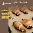 BAKLICIOUS 220 Pcs 9x13 inch Unbleached Parchment Paper Baking Sheets, Baklicious Pre-cut Heavy Duty Parchment Baking Paper for Air Fryer, Oven, Bakeware, Steaming, Cooking Bread, CupCake, Cookies
