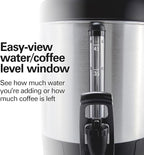 Hamilton Beach 45 Cup Fast Brew Coffee Urn and Hot Beverage Dispenser, 40521