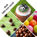 2 PCS Gummy Balls Candy Molds,Soccer Basketball Rugby Silicone Molds,188 Cavity Mini Silicone Mold for Chocolate, Fondant, Candy, Biscuits, Cookie, Jelly and Dog Training Commands Concept