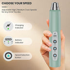 Milk Frother Handheld Rechargeable, Frother Wand Drink Mixer Electric Whisk for Coffee, Detachable With 3 Stainless Whisks, Hand Mixer for Lattes, Cappuccino, Matcha, No Stand, Sage Green