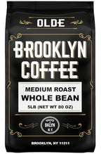 BROOKLYN COFFEE Whole Bean, Classic Medium Roast (5lb) Balanced, Smooth, Mellow - Fresh Bulk Coffee Beans Roasted Weekly in NYC