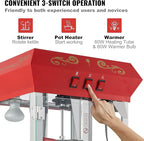 VEVOR Commercial Popcorn Machine, 8 Oz Kettle, 850 W Countertop Popcorn Maker for 48 Cups per Batch, Theater Style Popper with 3-Switch Control Steel Frame Tempered Glass Doors 2 Scoops 2 Spoons, Red