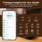 Wyze Scale S, Scale for Body Weight, Digital Bathroom Scale for Body Fat, BMI, Muscle, Heart Rate, Body Composition Analyzer with App, Batteries Included, Bluetooth, 400 lb, Black