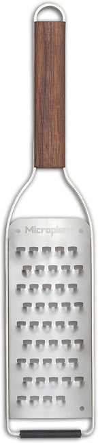 Microplane Master Series Wood Handle Stainless Steel Frame Extra Coarse Blade Cheese Grater