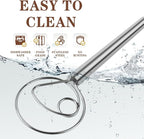 TEEVEA Danish Dough Whisk Stainless Steel Hook Dutch Bread Mixer for Sourdough Baking Tools