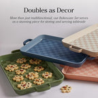 Our Place Bakeware Set | 5-Piece Nonstick, Toxin-Free, Ceramic, Cast Aluminum Set with Oven Pan, Bakers, & Oven Mat | Space-Saving Nesting Design | Oven-Safe | Bake, Roast, Griddle and more | Steam