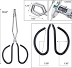 MSY BIGSUNNY Stainless Steel Scissor Tongs Heavy Duty Cooking Tongs with Soft Handles (1, black 10")
