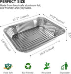 Aluminum Baking Pan Half-Size, 9x13 Inches, Heavy-Duty Disposable Aluminum Foil Pan, Deep Baking Pan Suitable for Cake Baking, Cooking, Roasting, Heating, and Steaming Meal Tray (20 PACK)