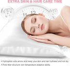 Silk Body Pillow Cover with Zipper, Mulberry Silk Pillow Cases Body Size Ultra Smooth and Soft Breathable Cooling Silk Satin Body Pillowcase for Hair and Skin (20x54 Inches, 1 Pack)
