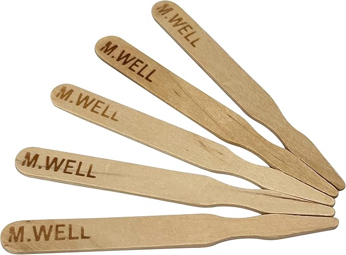 KingSeal 500 Count 3.5 Inch Natural Birch Wood Steak Markers, Heat Stamped, MED Well, Eco-Friendly, Bulk Pack - 500 Count Per Box