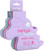Bentgo Buddies Reusable Ice Packs - Slim for Lunch Boxes, Bags, and Coolers Multicolored 4-Pack (Unicorn)