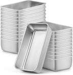 LIANYU 20 Pack Loaf Pans for Baking Bread, 9x5 Inch Bread Baking Pans, Stainless Steel Loaf Tin for Meatloaf, Banana Sourdough, Dishwasher Safe